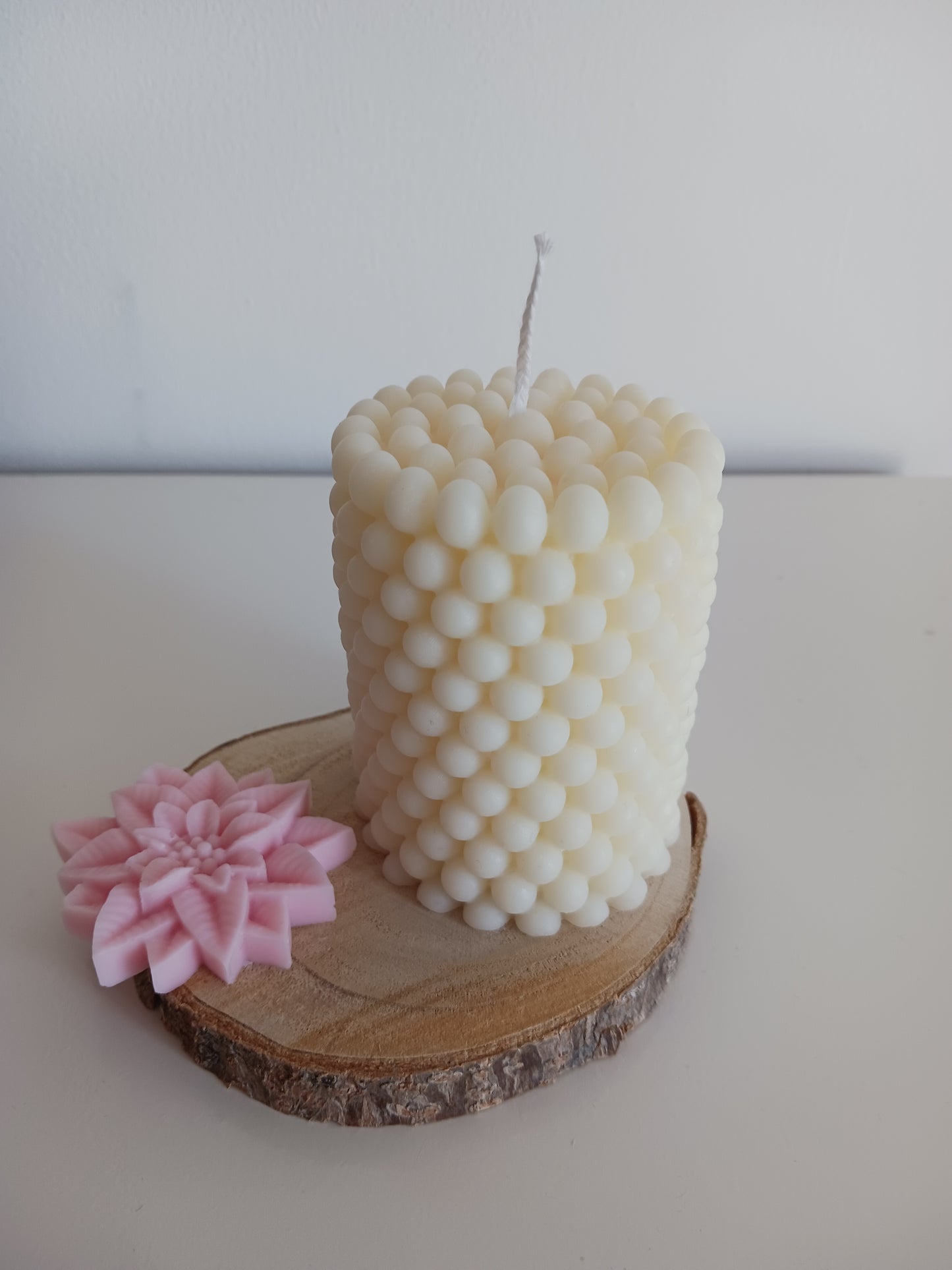 Bougie " Bubble " crème
