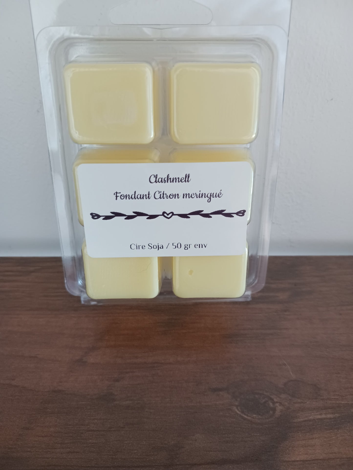 Clamshell " Fondant parfumé " , senteur citron meringué