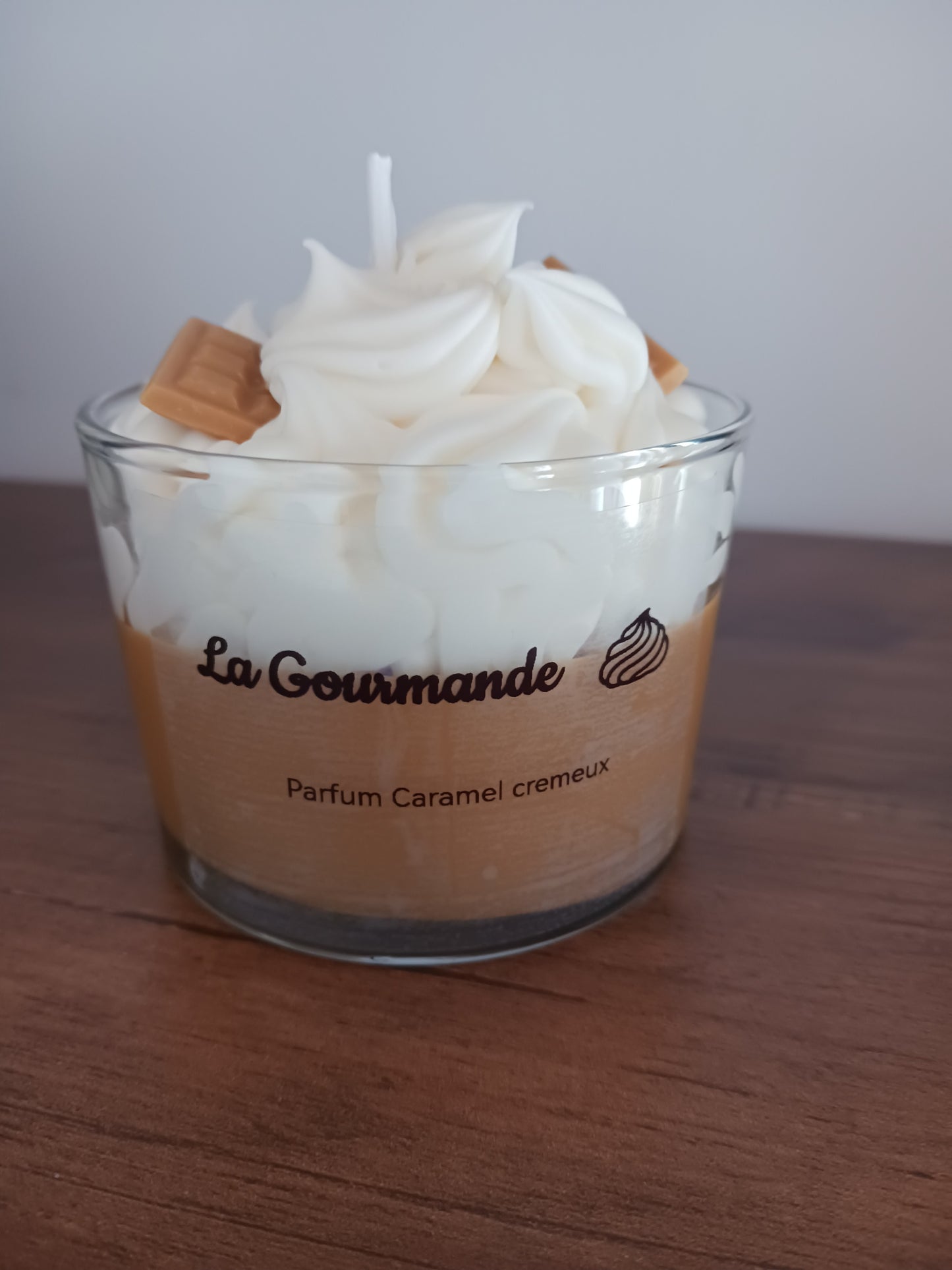 Bougie chantilly " La gourmande " senteur Caramel cremeux